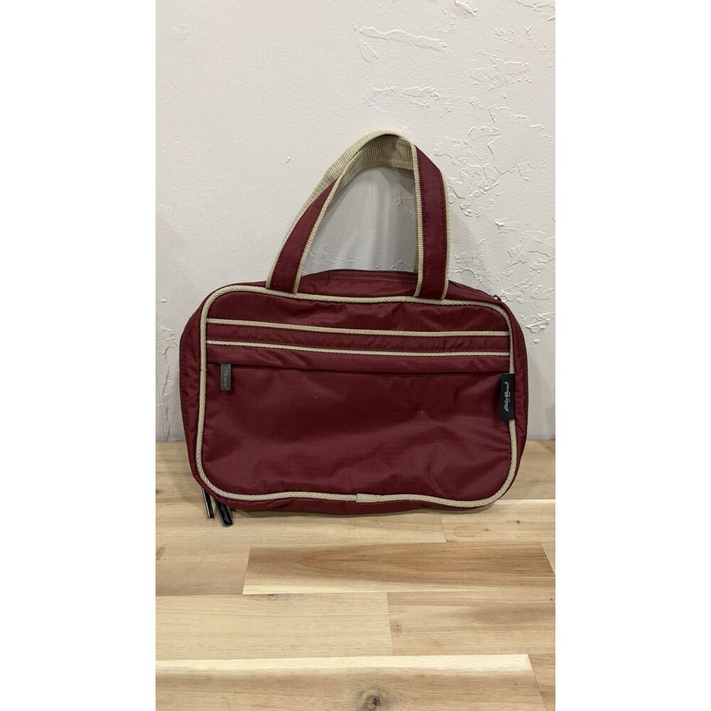 Eddie Bauer Travel Kit Bag  Zip Around with Two Sections 10 x 7 x 3 Handles